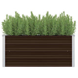 VidaXL Planter Inserted 100x40x45 cm Galvanized Steel Brown