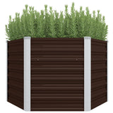 Vidaxl Planter huet 129x129x77 cm galvaniséiert Strafbraf