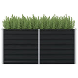 Vidaxl Planter raised 160x80x77 cm Galvanized steel anthracite