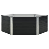 VidaXL Planter raised 129x129x45cm galvanized steel anthracite