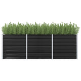 Vidaxl Planter raised 240x80x77 cm galvanized steel anthracite