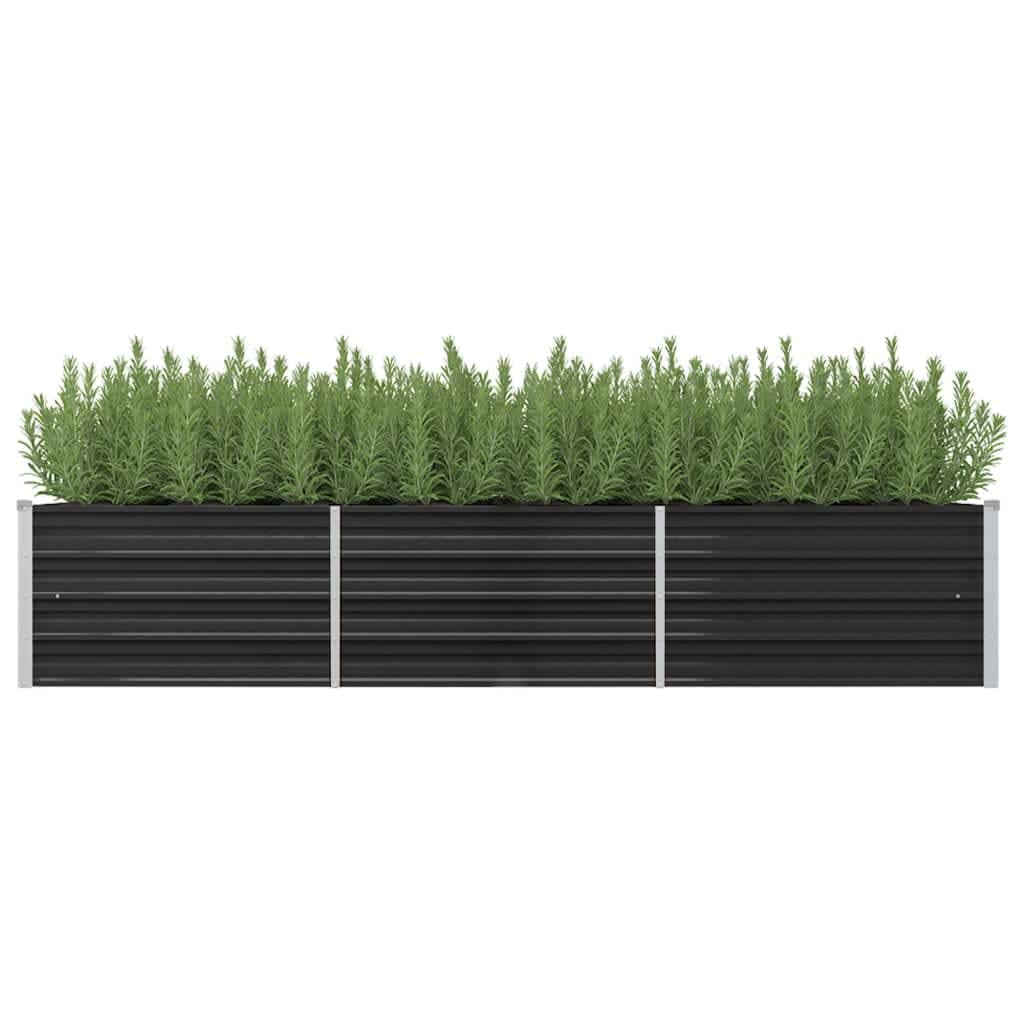 VidaXL Planter raised 240x80x45 cm galvanized steel anthracite