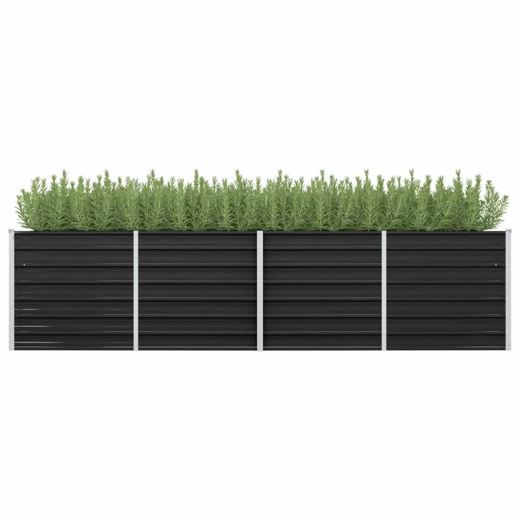 VidaXL Planter raised 320x80x77 cm galvanized steel anthracite