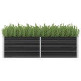 Vidaxl Planter je dvignil 160x40x45 cm pocinkani jekleni antracit