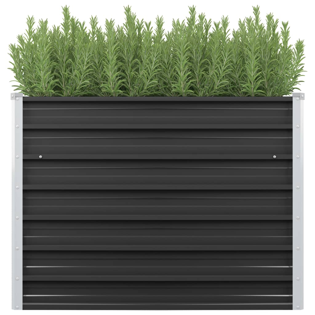 Vidaxl Planter surélevé 100x40x77 cm anthracite en acier galvanisé