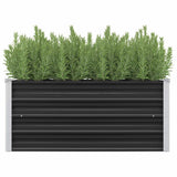 Vidaxl Planter Inged 100x40x45 cm galvaniserad stålantracit