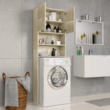 Vidaxl washing machine cupboard 64x25.5x190 cm Processed wood sonoma oak -colored