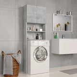 Vidaxl washing machine cabinet 64x25.5x190 cm processed wood concrete price