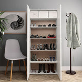 VidaXL shoe cabinet 80x35.5x180 cm processed wood white