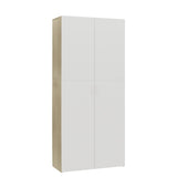 Vidaxl Schong Cabinet 80x33.5x180cm veraarbechte Holz Wäiss Sonome faarweg