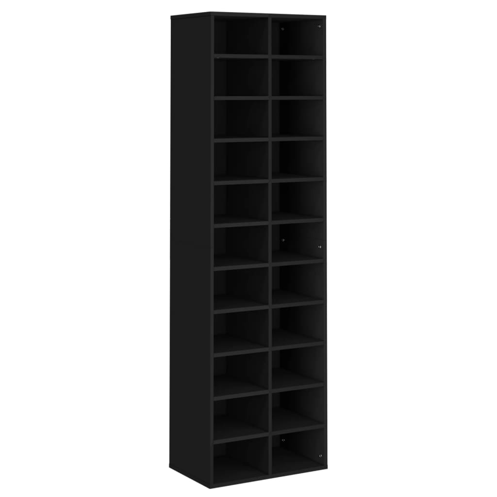 Vidaxl Shoe Cabinet 54x34x183 cm Property Wood Black