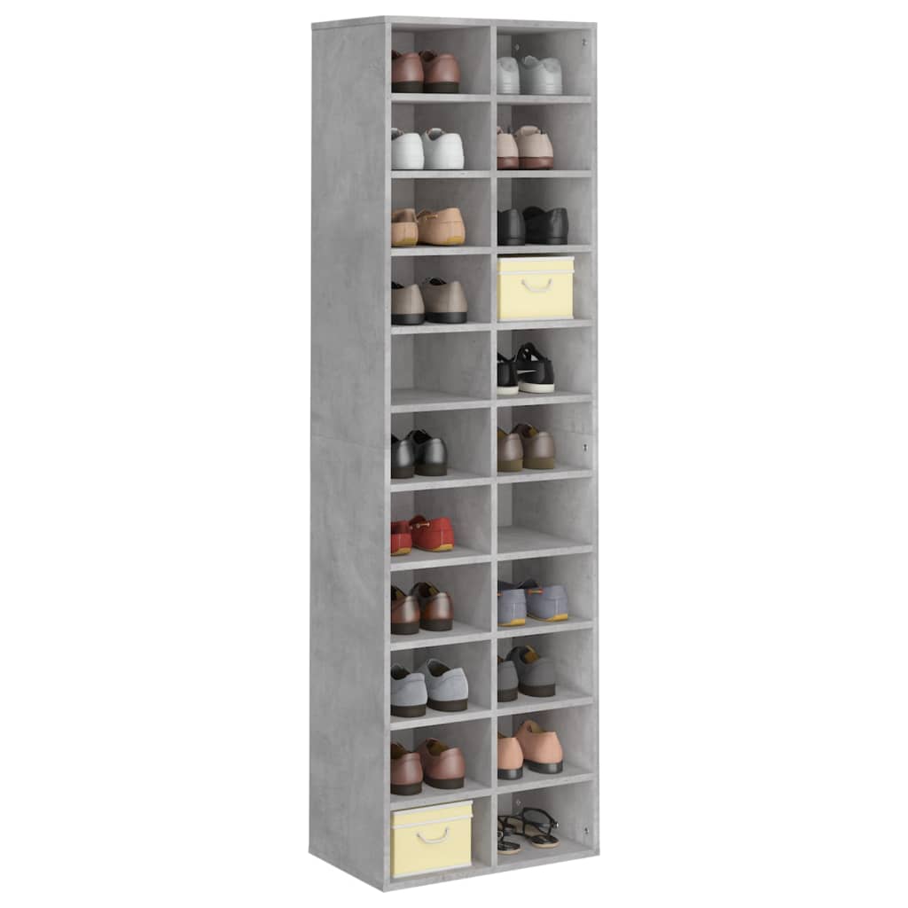 VidaXL shoe cabinet 54x34x183 cm processed wood concrete price