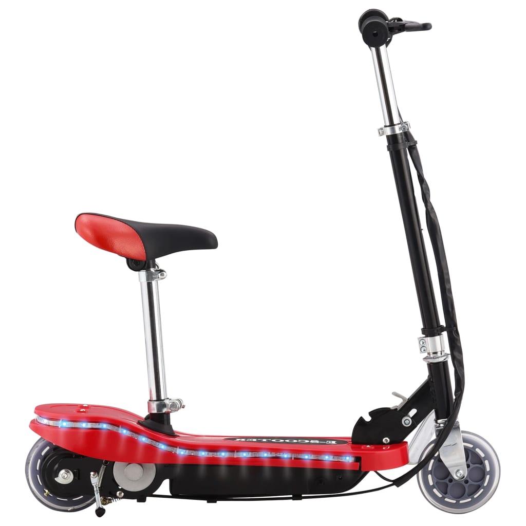 Vidaxl Kinderstept avec selle et mené 120 W rouge