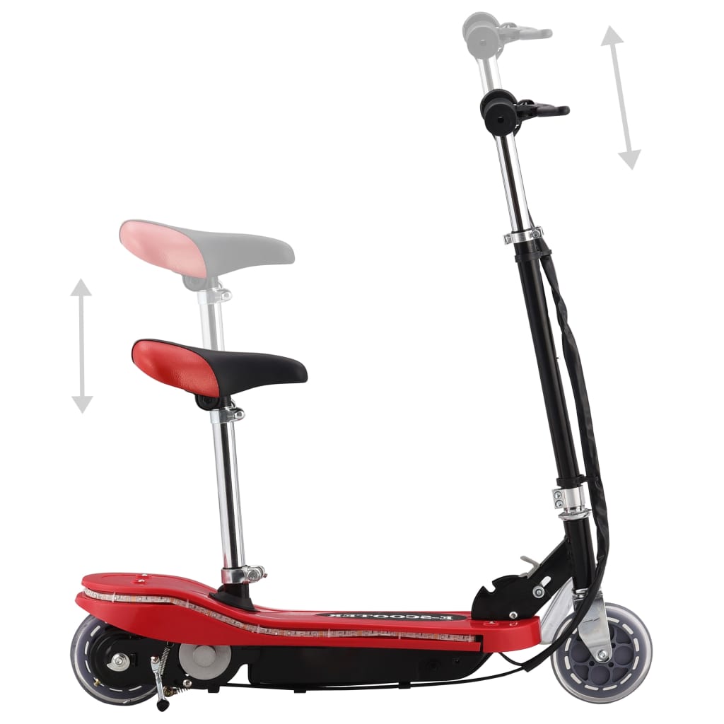 Vidaxl Kinderstep with saddle and LED 120 W Red