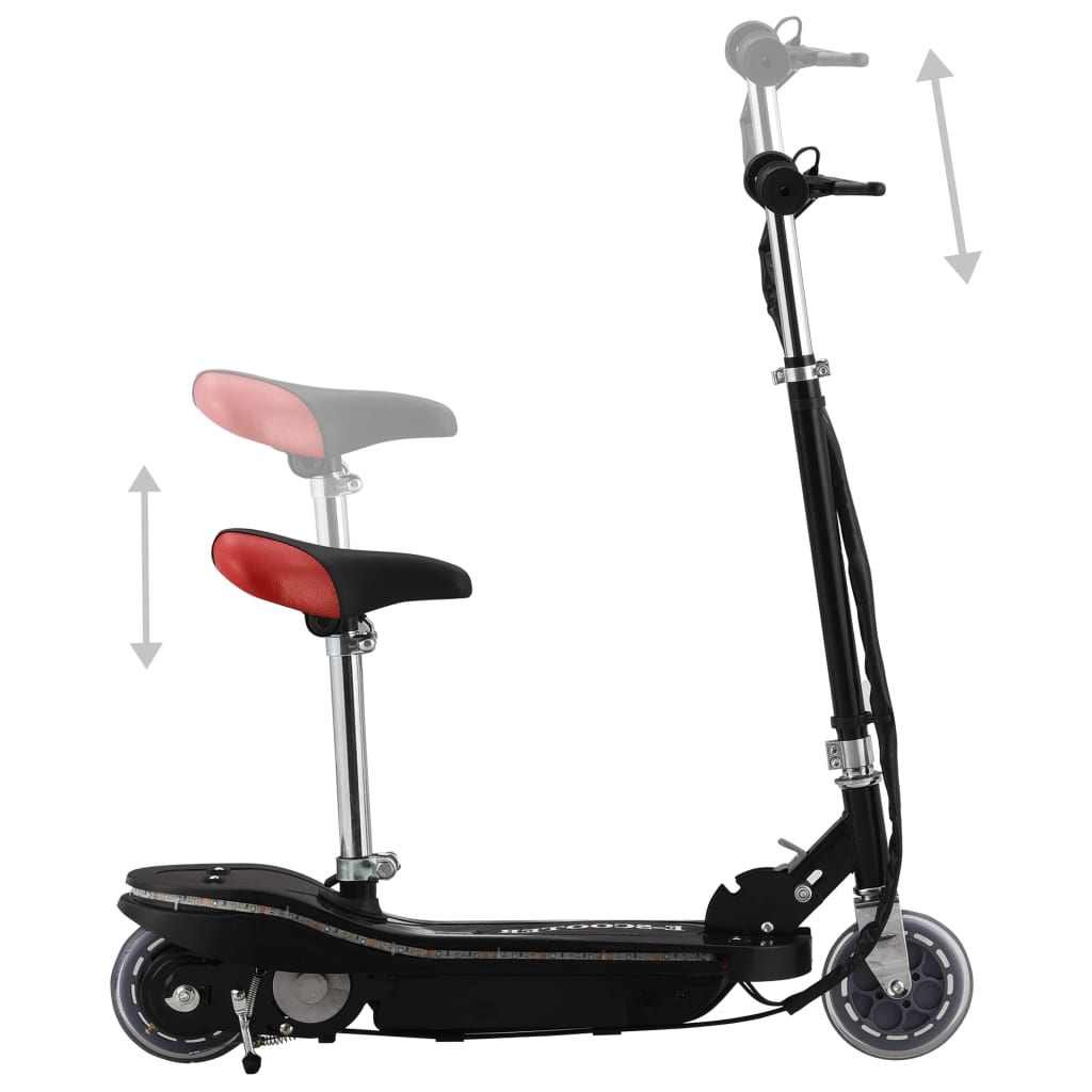 Vidaxl Kinderstep with saddle and LED 120 W Black