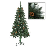 Vidaxl Kunstkerstboom with pine cones and white glitter 150 cm