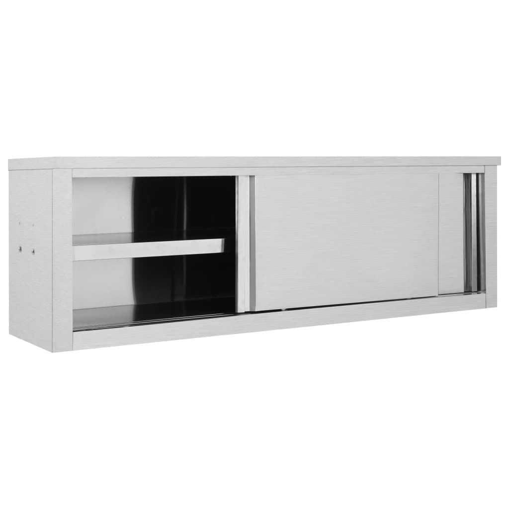 Szafka ścienna Vidaxl Kitchen z przesuwnymi drzwiami 150x40x50 cm ze stali nierdzewnej