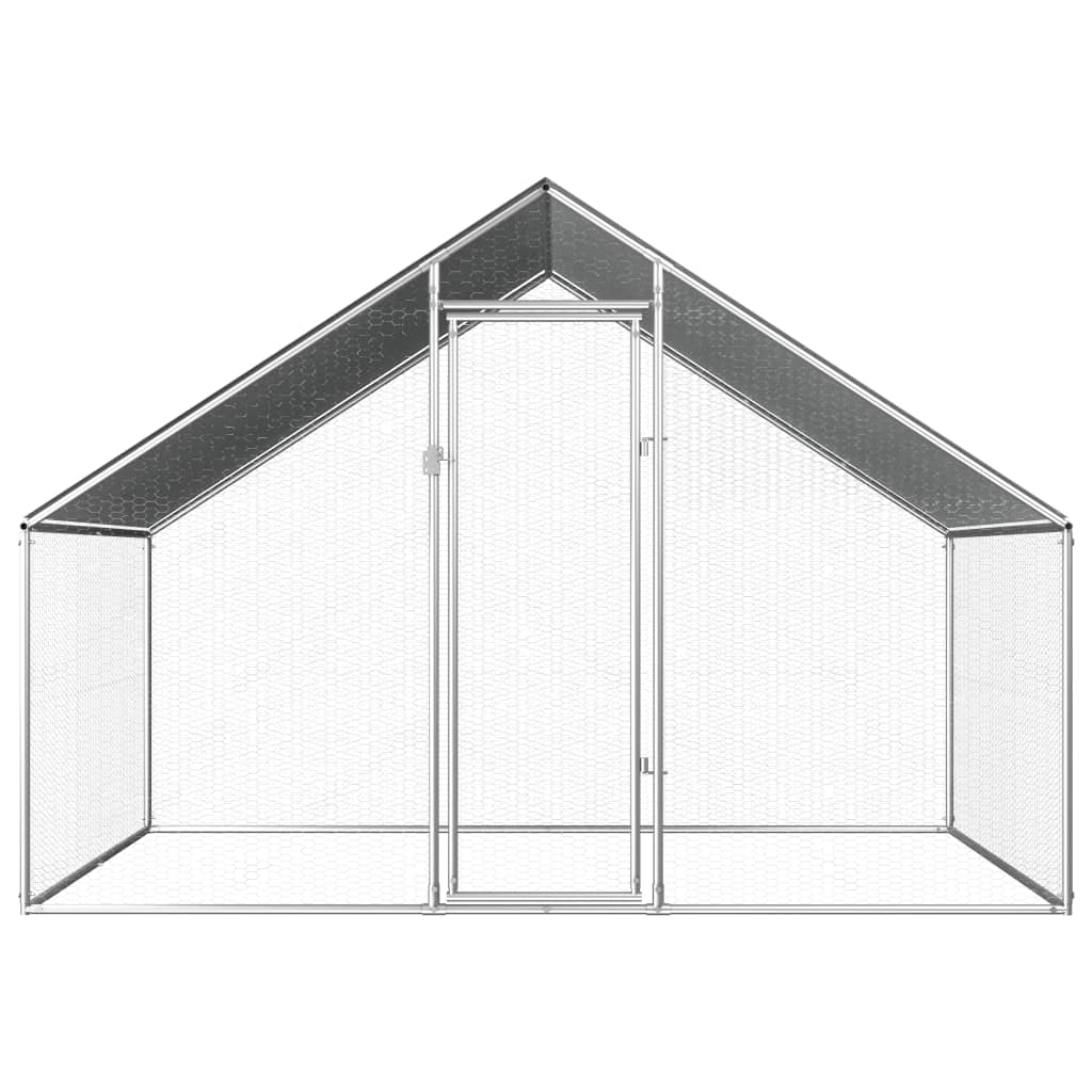 Vidaxl Chicken Coop 2.75x2x1.92 M galvanisert stål