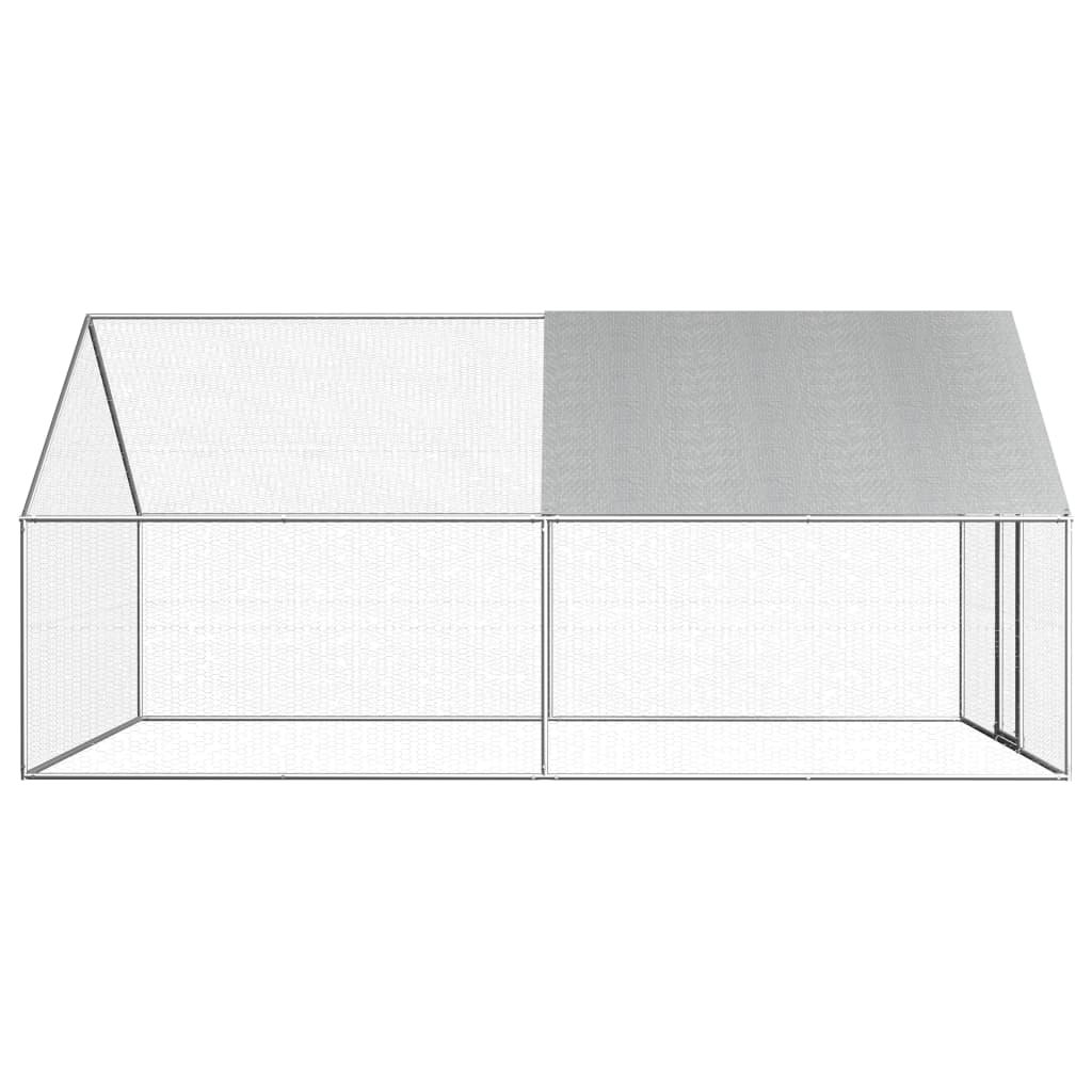 Vidaxl Chicken Coop 2.75x4x1.92 M Galvanized Steel