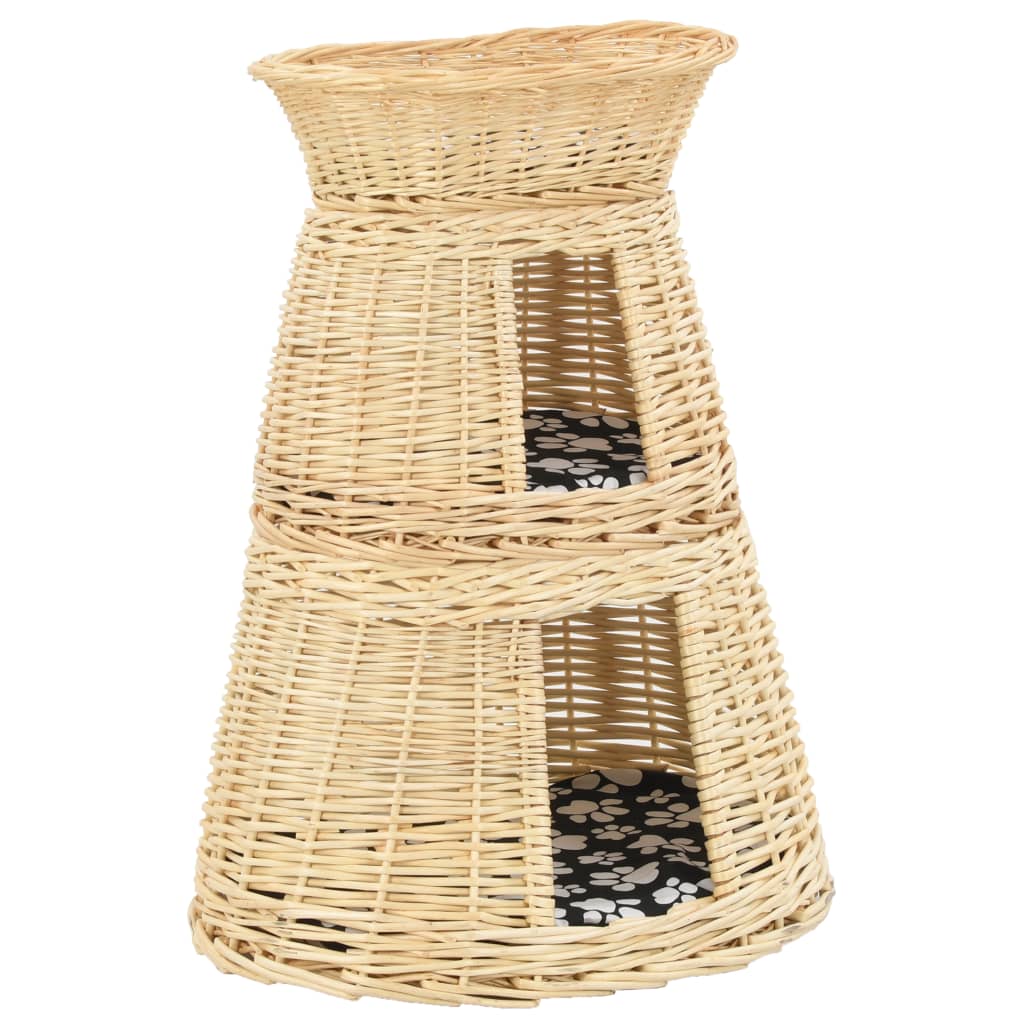 Vidaxl Panier de chat 3 pièces avec oreillers 47x34x60cm bien sûr saules