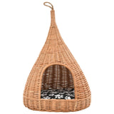 Vidaxl Kattenhuis med pude tipi 40x60 cm naturlige pil