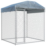 Vidaxl hundkennel för utanför med tak 193x193x225 cm