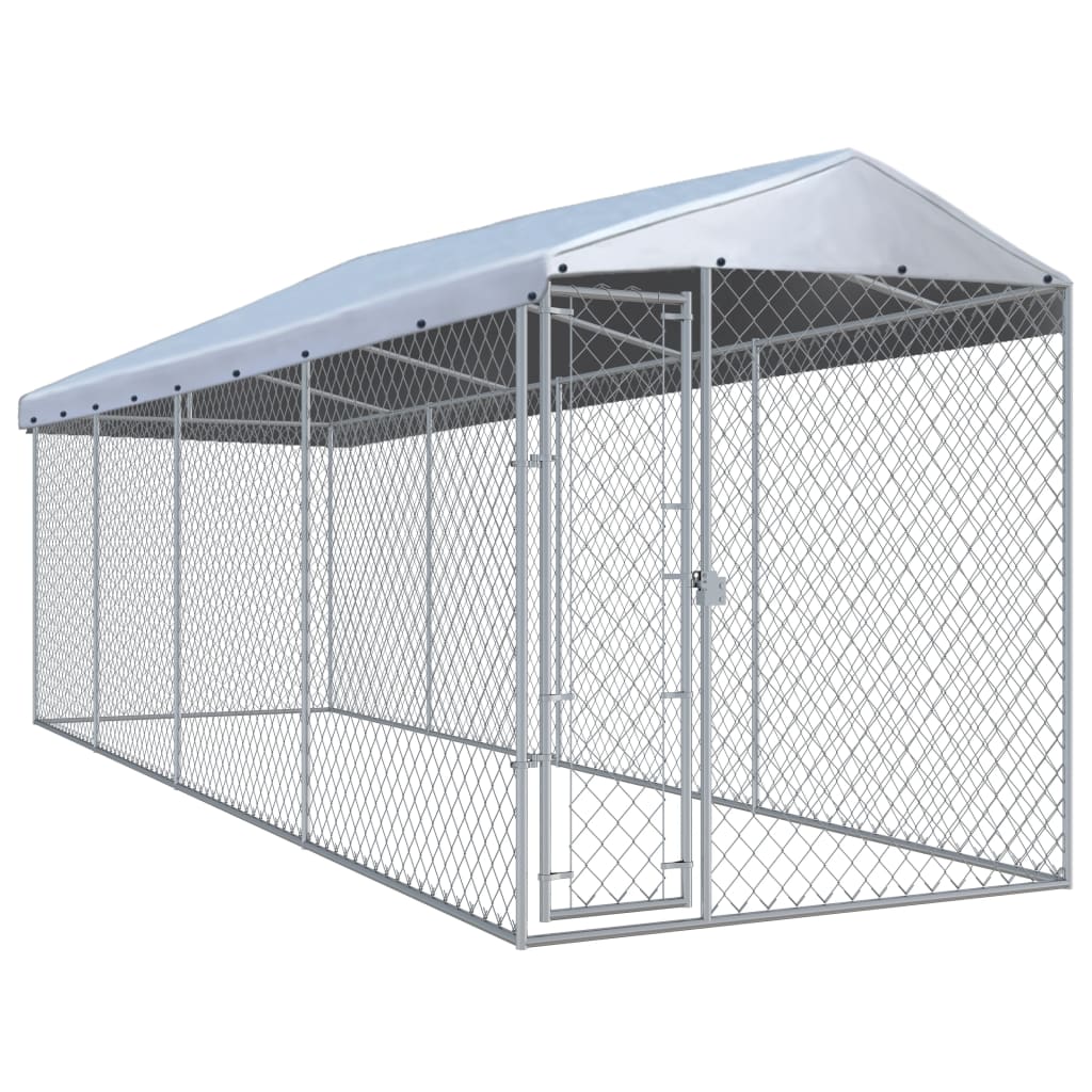 VidaXL dog kennel for outside with roof 760x190x225 m