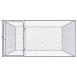 Vidaxl Dog Kennel per l'acciaio zincato 2x2x1 m esterno