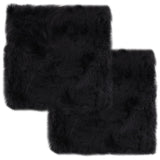 Vidaxl Stolkuddar 2 St 40x40 cm Real Sheepskin Dark Grey