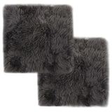 Vidaxl Chair cushions 2 st 40x40 cm Real sheepskin light gray