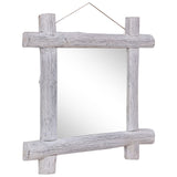 Vidaxl Mirror wood blocks 70x70 cm Solid recycled wood