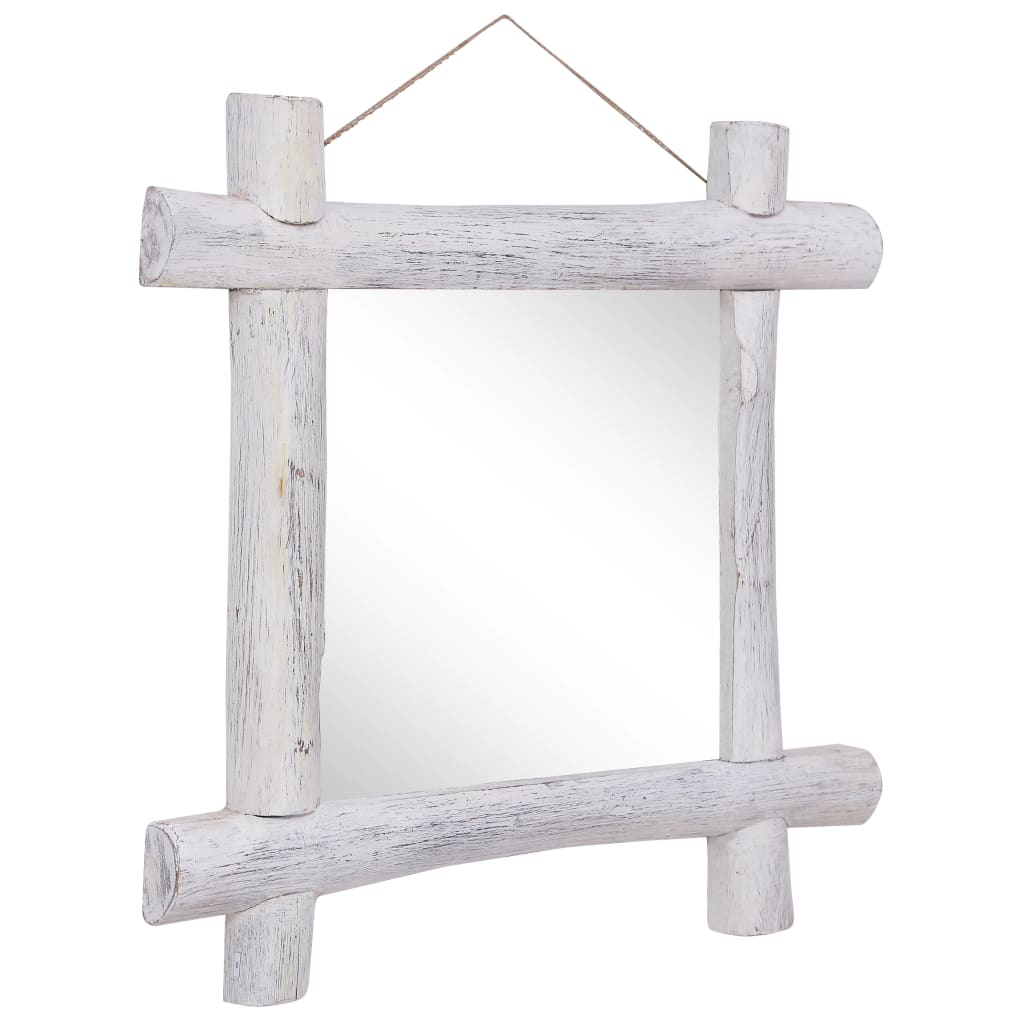 Vidaxl Mirror wood blocks 70x70 cm Solid recycled wood