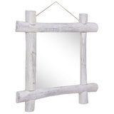 Vidaxl Mirror wood blocks 70x70 cm Solid recycled wood