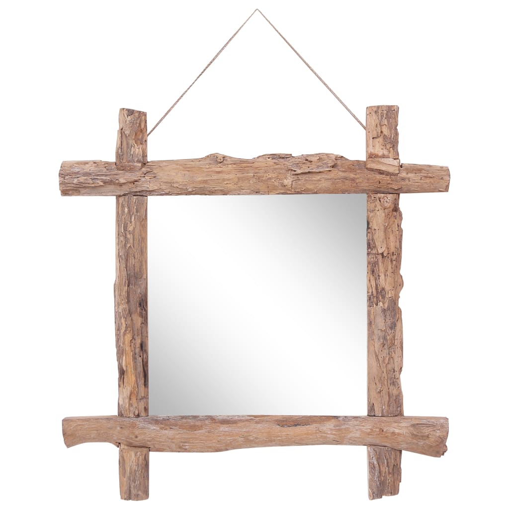 Vidaxl Mirror Holzblöcke70x70 cm recycelter Teaks natürlich