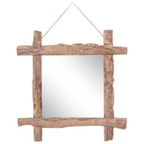 Vidaxl Mirror Wood Blocks70x70 cm recyklovaný teak přirozený