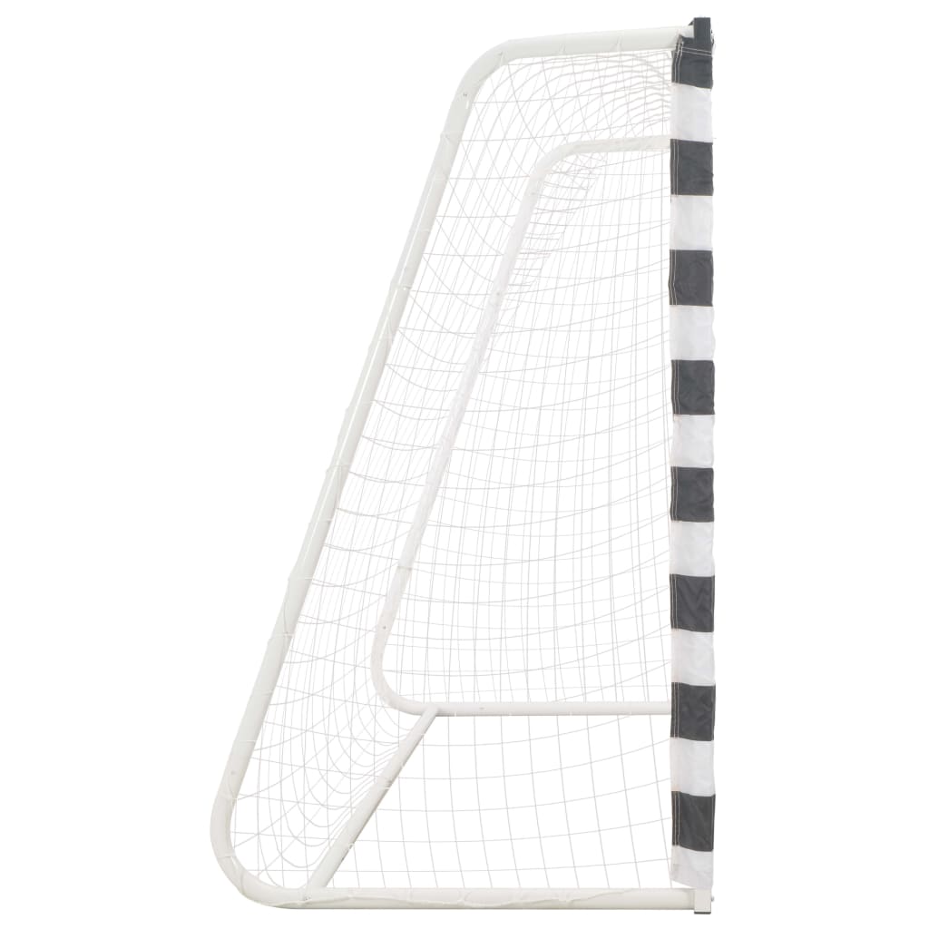 Vidaxl Football Goal 300x160x90 cm de metal blanco y negro