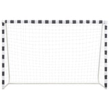 VidaXL Voetbaldoel 300x200x90 cm metaal zwart en wit