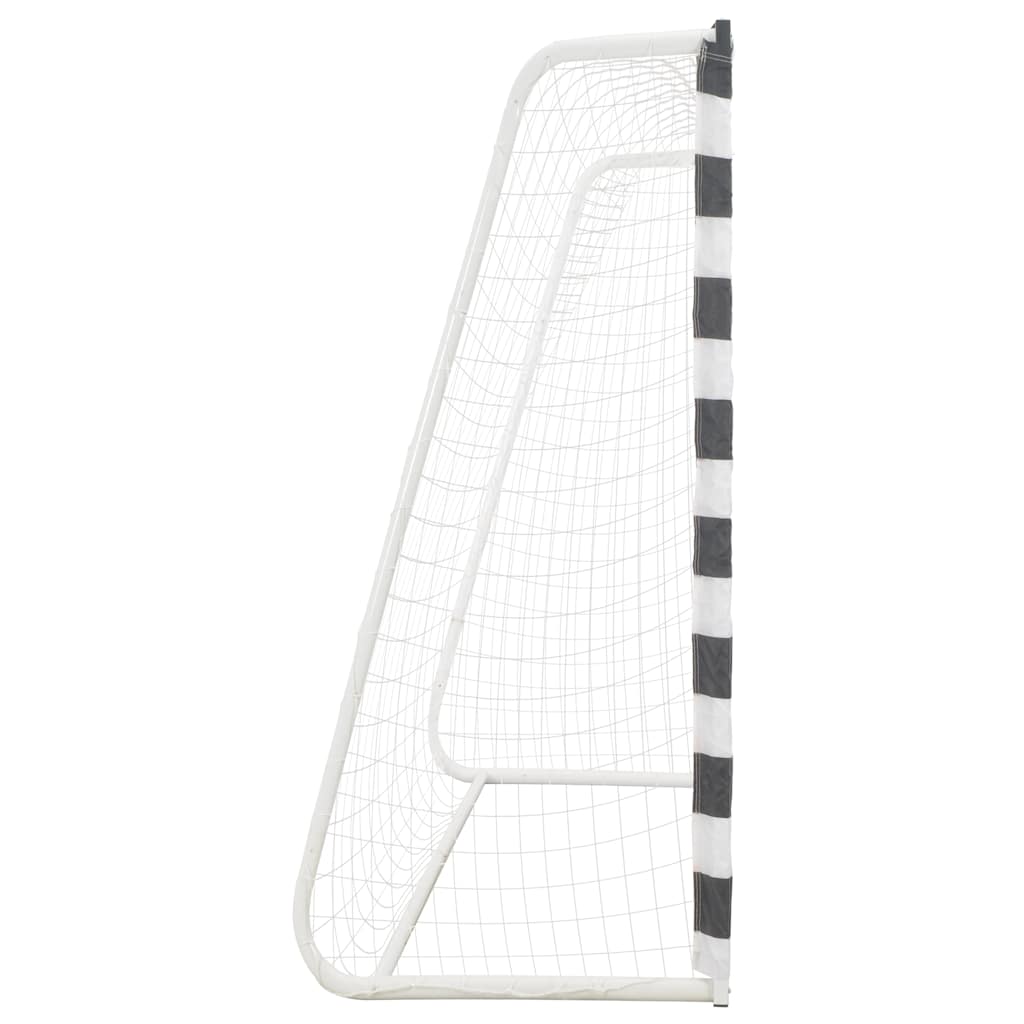 Vidaxl football goal 300x200x90 cm Metal Black and White