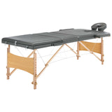 Vidaxl Massage Table mat 3 Zonen 186x68 cm Holzholtracit