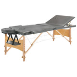 Vidaxl Massage Table mat 3 Zonen 186x68 cm Holzholtracit