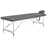 Vidaxl -Massage -Tabelle mit 4 Zonen 186x68 cm Aluminiumrahmen Anthrazit