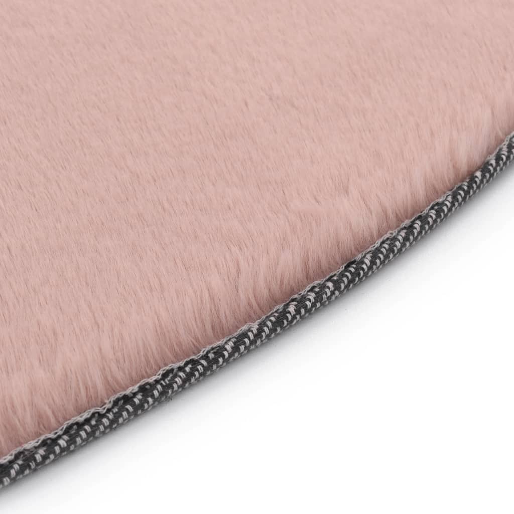 Vidaxl teppe 160 cm kunstig kaninpels gammel rosa