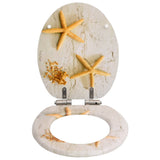 Vidaxl toilet seats 2 st with soft-close lids MDF starfish design