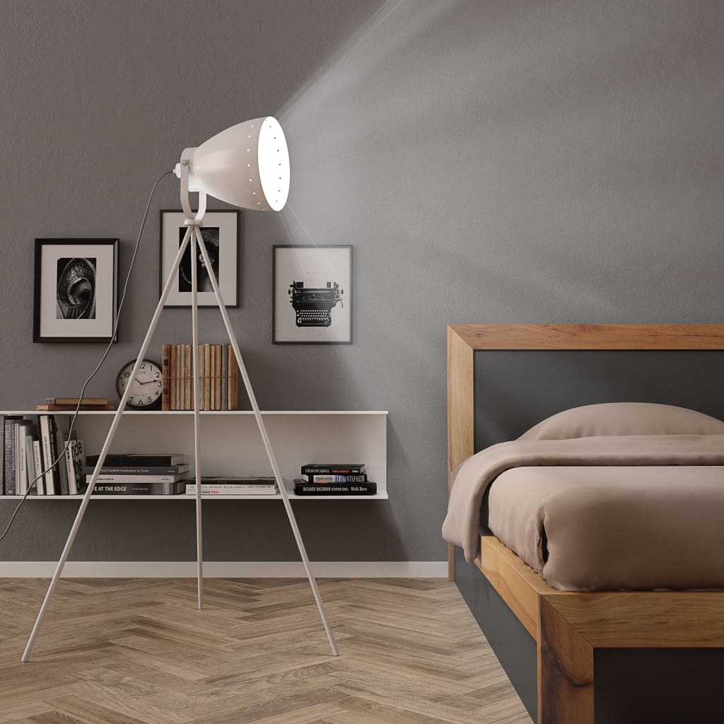 Vidaxl Floor lamp E27 Metal White