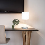 Vidaxl Table Lamps 2 Sts med en veiknapp E14 hvit