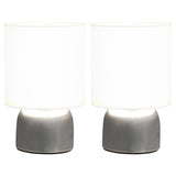 Vidaxl Table Lamps 2 Sts med en veiknapp E14 hvit