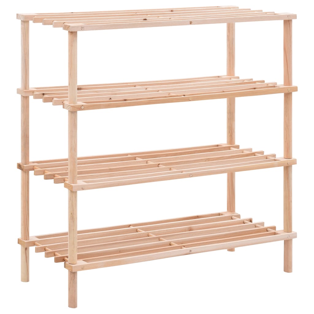 Vidaxl Shoe Rack Pinewood de 4 capas de 4 capas