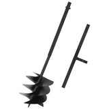 Vidaxl Ground drill with handle 250 mm steel black