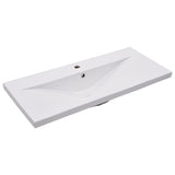 Vidaxl construida -en mesa de lavado 91x39.5x18.5 cm de cerámica blanca