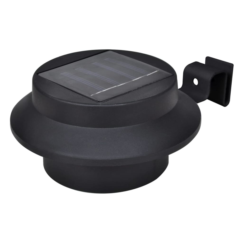 Vidaxl Fence Lampade 12 ST Solar LED NERO